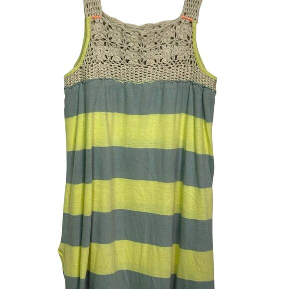 Free People We The Free Size Large Luca Crochet Striped Tunic Tank Top - Picture 4 of 8